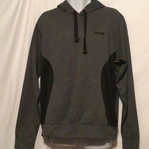 SPALDING MEN MEDIUM HOODIE SWEATER GRAY BLACK